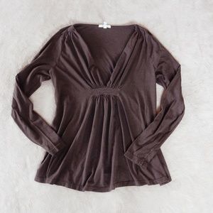 Brown maternity top by OLD NAVY